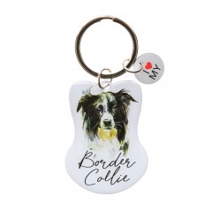 Pet Keyring with Charm | Border Collie